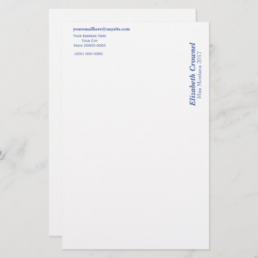 横のレターヘッドの文房具 便箋 (正面/裏面)