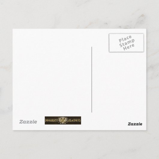 横の冬の不思議の国の郵便はがき ポストカード (裏面)