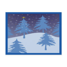 横の冬の不思議の国の郵便はがき