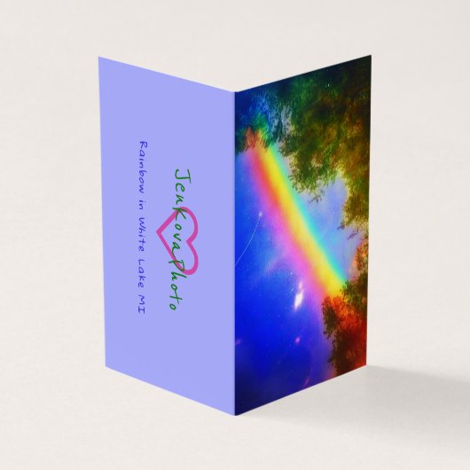 横の宇宙虹の小型カード2x3.5 名刺 (外部)
