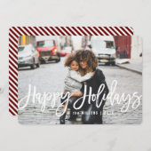 横の幸せな休日の写真カード シーズンカード (正面/裏面)