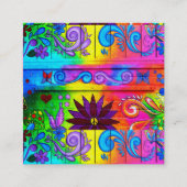 横の情報通の野生の素晴しい70年代色 スクエア名刺 (正面)