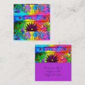 横の情報通の野生の素晴しい70年代色 スクエア名刺 (正面/裏面)