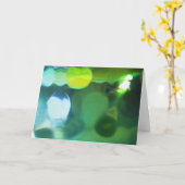 横の抽象的な挨拶 カード (黄色い花)