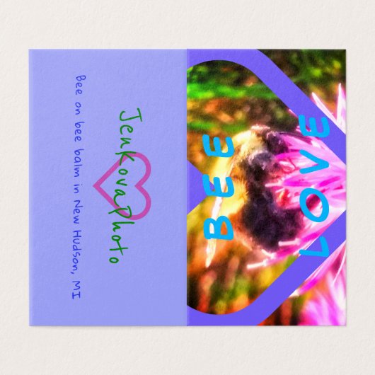 横の新しい蜂愛小型カード2x3.5 名刺 (外部フラット)