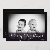 横の景色のカスタムな写真のクリスマスカード シーズンカード (正面/裏面)