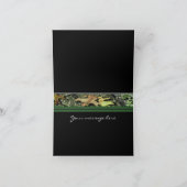 横の狩りの迷彩柄の結婚式のサンキューカード- サンキューカード (内部)