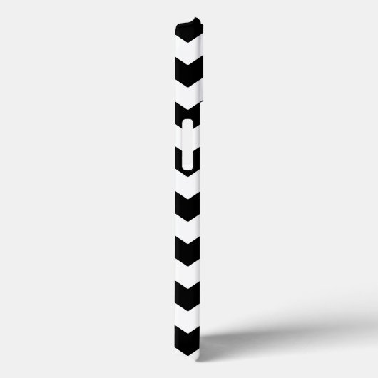 横の白黒ジグザグ形 Case-Mate iPhoneケース (裏面 / 右)