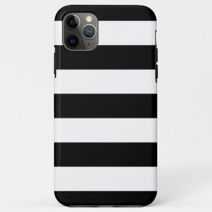 横の白黒ストライプ iPhone 11 PRO MAXケース