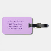 横の紫色の花 ラゲッジタグ (裏面横)