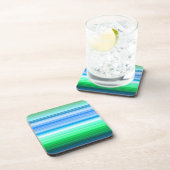 横の色のストライプ コースター (右側)