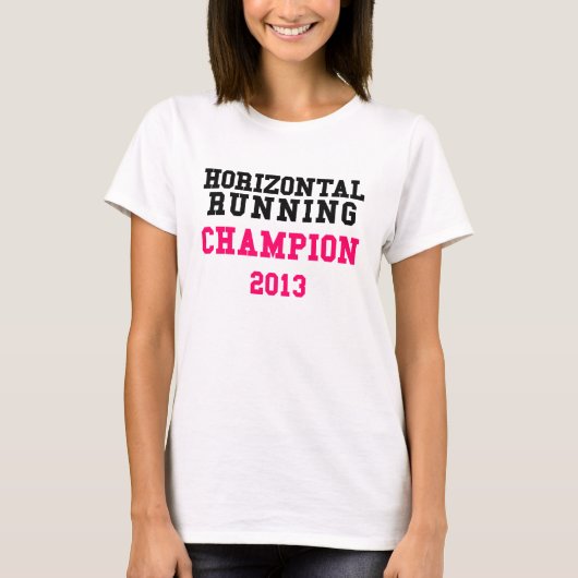 横の連続したチャンピオン2013の女性Tシャツ Tシャツ (正面)