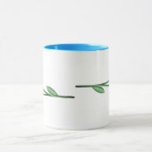 横の青い花 マグカップ (中央)