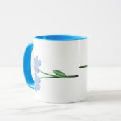 横の青い花 マグカップ (正面左)