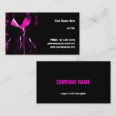 横の革のジャケットのピンクの名刺 名刺 (正面/裏面)