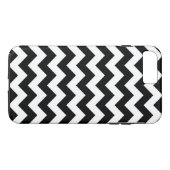 横の黒く及び白いジグザグ形のiPhone 8のプラスの場合 Case-Mate iPhoneケース (裏面(横))