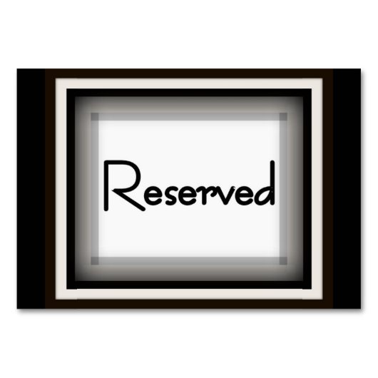 横の3.5"はx 5" "基本Tablecard確保しました" テーブルナンバー (正面)