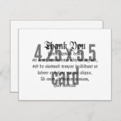 横の4.25 x 5.5 サンキューカード (正面/裏面)