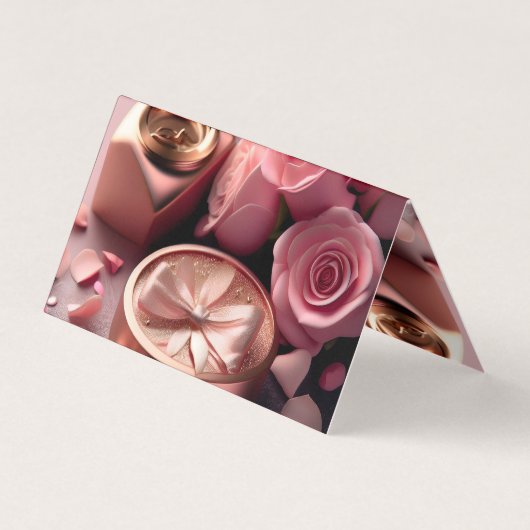 横カスタムテント折り畳み名刺 名刺 (裏面)