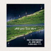 横カスタムテント折り畳み名刺 名刺 (外部フラット)