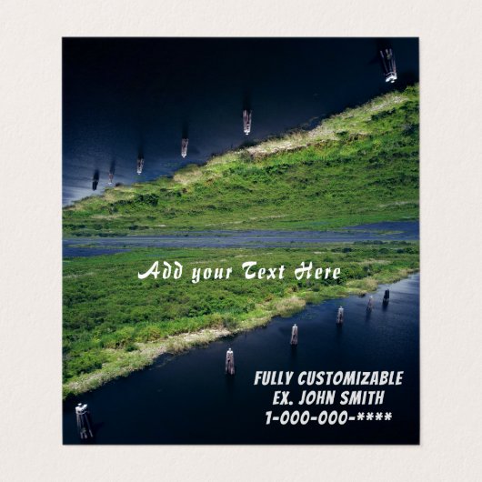 横カスタムテント折り畳み名刺 名刺 (外部フラット)