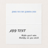 横カスタムテント折り畳み名刺 名刺 (内部フラット)