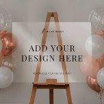 横カスタム18x24インチアクリルサイン印刷 アクリルサイン<br><div class="desc">プリントのアクリルカスタムサインをアップロードし素晴らして、ここにデザイン。この24x18インチのアクリルイベントの看板の前面に裁ち落としのあるPNGファイルをアップロードし、ビジネスのグランドオープニングの看板、イベントのウェルカムサイン、その他のタイプのイベントの看板を印刷する。ファイルをアップロードするにクリックは、「このテンプレートをパーソナライズ」セクションの横にある「詳細」で、ファイルを直接アップロードするか、または「デザインツール」を使用して編集を行う。***サインに半透明の効果を得るには、白い背景なしで高解像度のPNGまたはPDFファイルをアップロードする。または、Zazzle編集ツールの新しい「背景の削除」ツールを使用して、アップロード後にJPEGまたはPNG画像から背景を削除する。***</div>