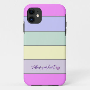 横カラフルのストライプiPhoneケース iPhone 11 ケース