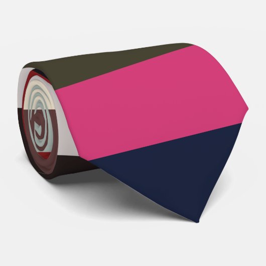 横カラフル線のストライプパターン ネクタイ (ロール)