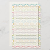 横カラフル縞模様 便箋 (正面/裏面)