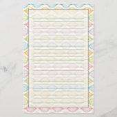 横カラフル縞模様 便箋 (正面)