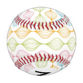 横カラフル縞模様 野球ボール (裏面)