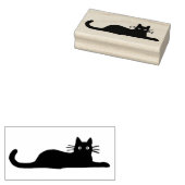 横クールになる猫 ラバースタンプ (押印)