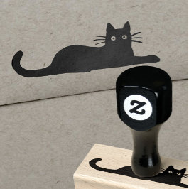 横クールになる猫 ラバースタンプ