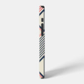横ジグザグのシームレスな幾何模様 iPhoneケース (左側面)