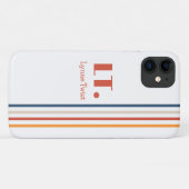 横ストライプ モノグラム Case-Mate iPhoneケース (裏面(横))