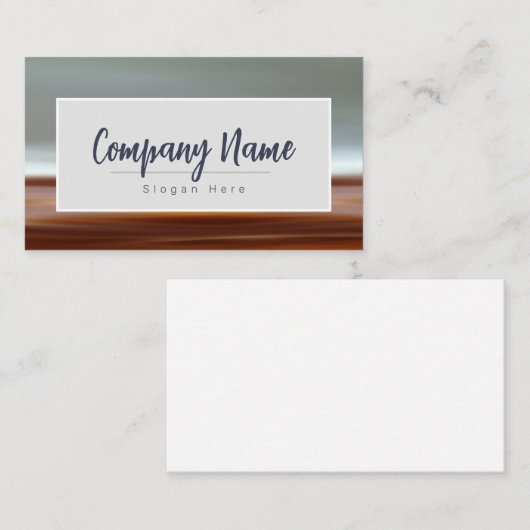 横ビーチバックグラウンド名刺テンプレート 名刺 (正面/裏面)