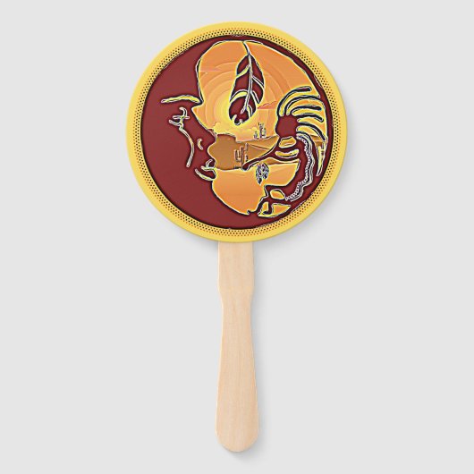 横ボタン – ココペリムーンフェザー1 ハンドファン (裏面)