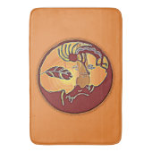 横ボタン – ココペリムーンフェザー1 バスマット (正面縦)