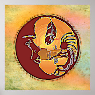 横ボタン – ココペリムーンフェザー1 ポスター