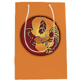 横ボタン – ココペリムーンフェザー1 ミディアムペーパーバッグ (正面)