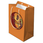 横ボタン – ココペリムーンフェザー1 ミディアムペーパーバッグ (裏面アングル)