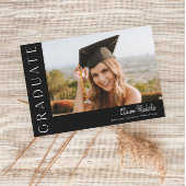 横モダン写真卒業 招待状