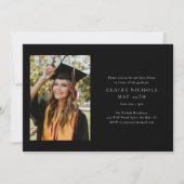 横モダン写真卒業 招待状 (裏面)