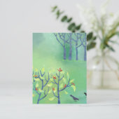 横モダン緑色 ポストカード (スタンド正面)