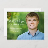 横モダン部卒業写真のお知らせ 案内ポストカード (正面/裏面)