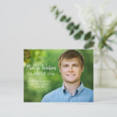 横モダン部卒業写真のお知らせ 案内ポストカード (スタンド正面)