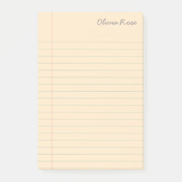横並パーソナライズされたび通学ノート紙クリーム ポストイット