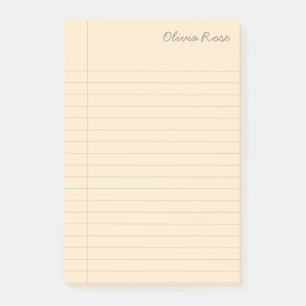 横並パーソナライズされたび通学ノート紙クリーム ポストイット
