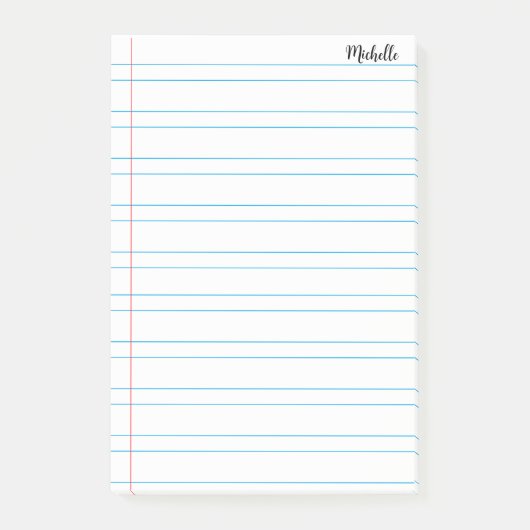 横並パーソナライズされたび通学ノート紙 ポストイット (正面)